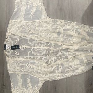INC., Lace design luxurious robe